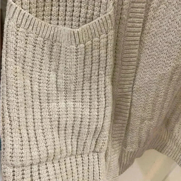 Hinge chunky knit open cardigan longer length small oatmeal - Picture 8 of 8